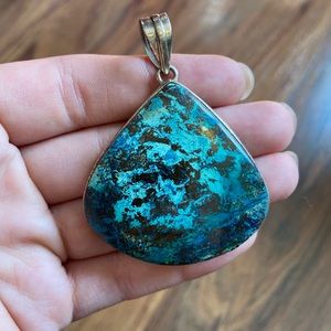 Turquoise Crystal Necklace Pendant